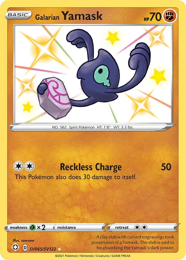 Image for Galarian Yamask (Shining Fates: Shiny Vault) (SV065/SV122) - Pokemon