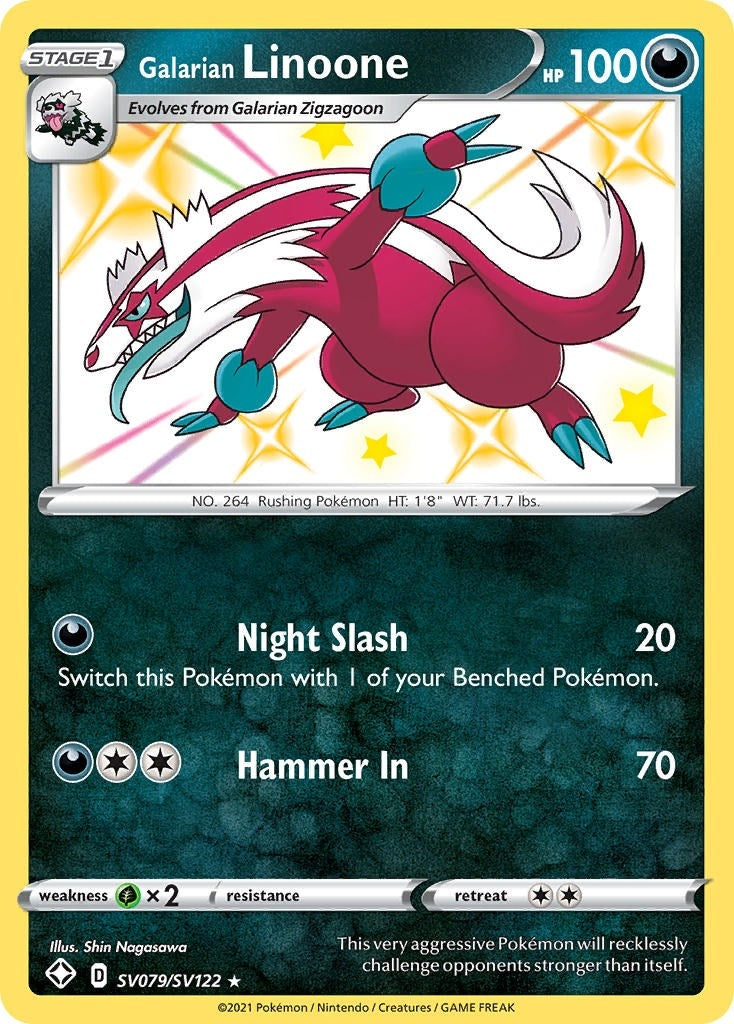 Image for Galarian Linoone (Shining Fates: Shiny Vault) (SV079/SV122) - Pokemon