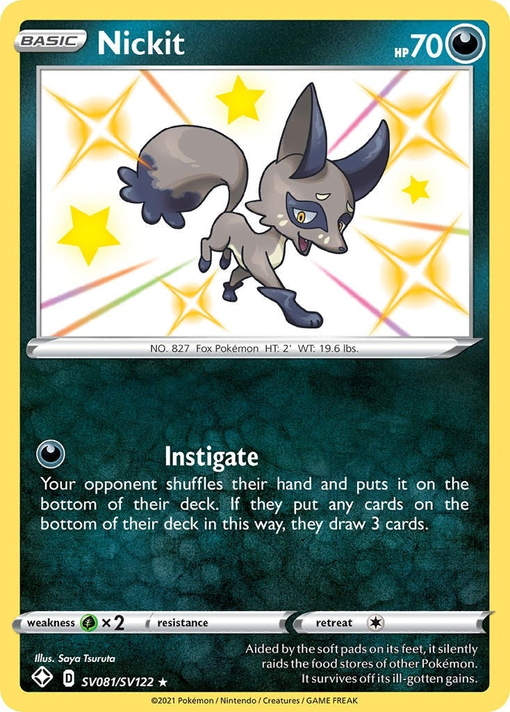 Image for Nickit (Shining Fates: Shiny Vault) (SV081/SV122) - Pokemon