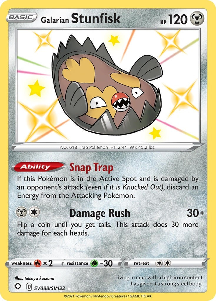 Image for Galarian Stunfisk (Shining Fates: Shiny Vault) (SV088/SV122) - Pokemon
