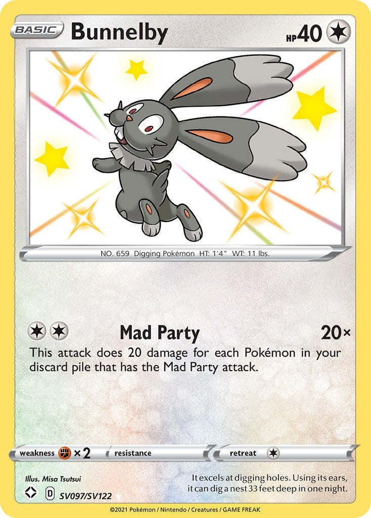 Image for Bunnelby (Shining Fates: Shiny Vault) (SV097/SV122) - Pokemon