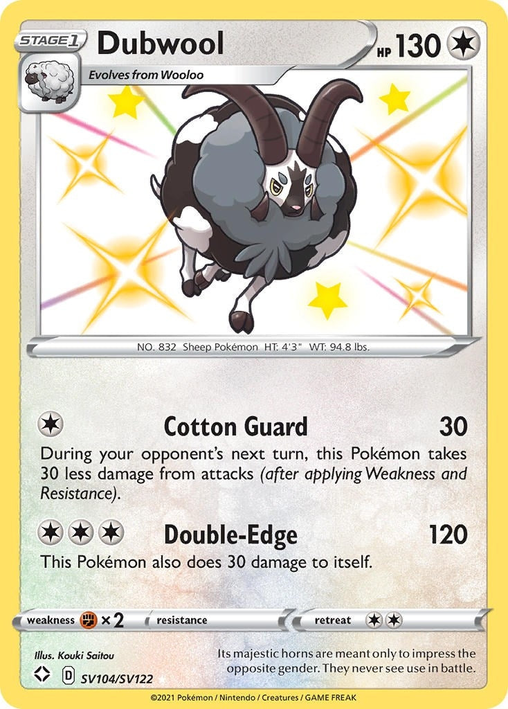 Image for Dubwool (Shining Fates: Shiny Vault) (SV104/SV122) - Pokemon