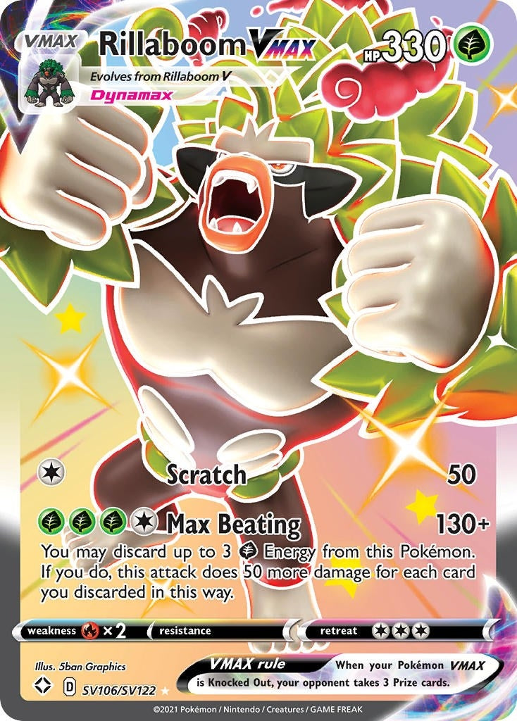 Image for Rillaboom VMAX (Shining Fates: Shiny Vault) (SV106/SV122) - Pokemon
