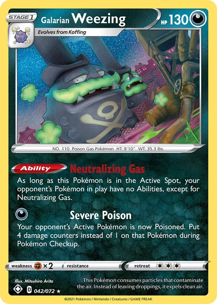 Image for Galarian Weezing (Shining Fates) (042/072) - Pokemon