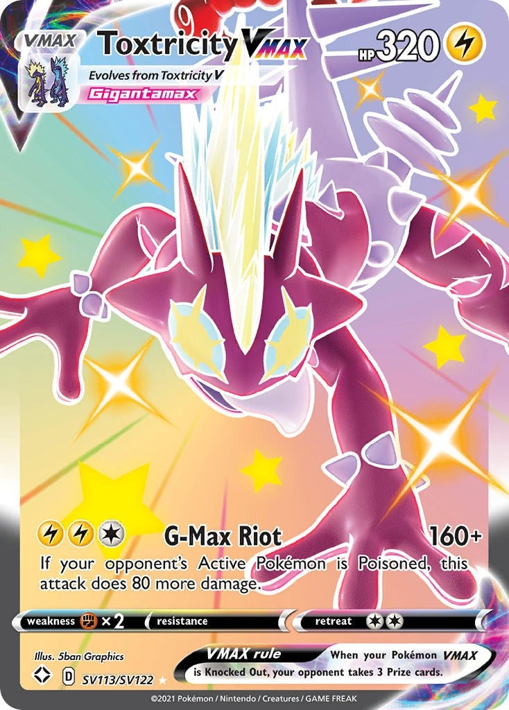 Image for Toxtricity VMAX (Shining Fates: Shiny Vault) (SV113/SV122) - Pokemon