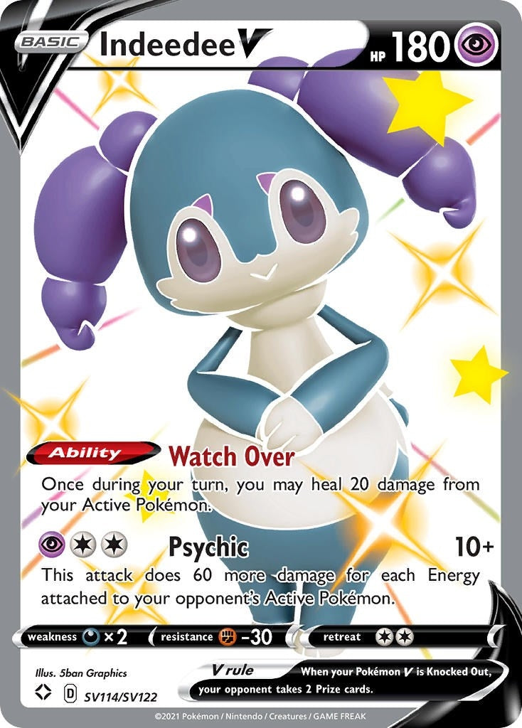 Image for Indeedee V (Shining Fates: Shiny Vault) (SV114/SV122) - Pokemon
