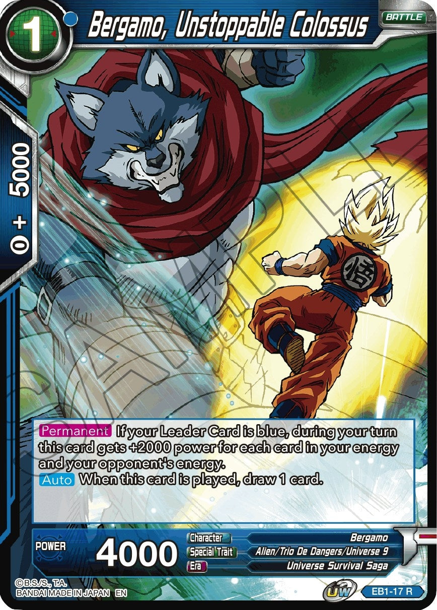 Image for Bergamo, Unstoppable Colossus (Battle Evolution Booster) (EB1-17) - Dragon Ball Super: Masters