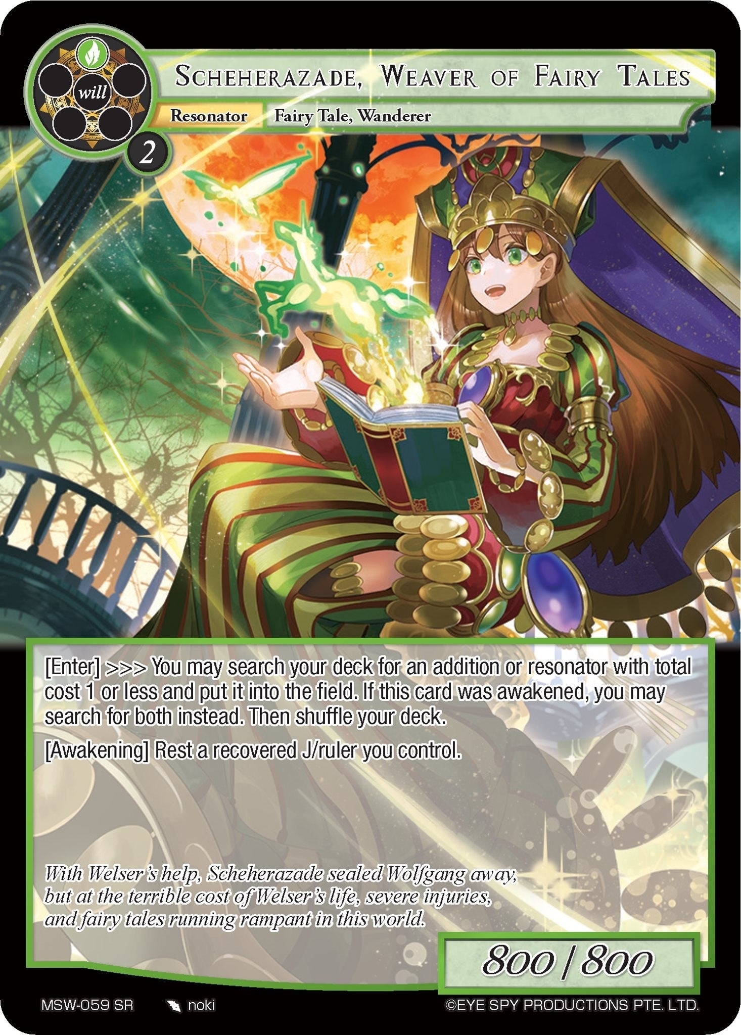 Image for Scheherazade, Weaver of Fairy Tales (The Magic Stone War - Zero) (MSW-059) - Force of Will