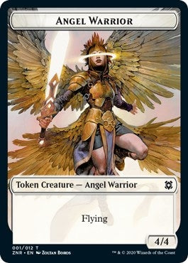Image for Angel Warrior // Shark Double-Sided Token (Challenger 2021) (Unique and Miscellaneous Promos) (1 // 7) - Magic: The Gathering