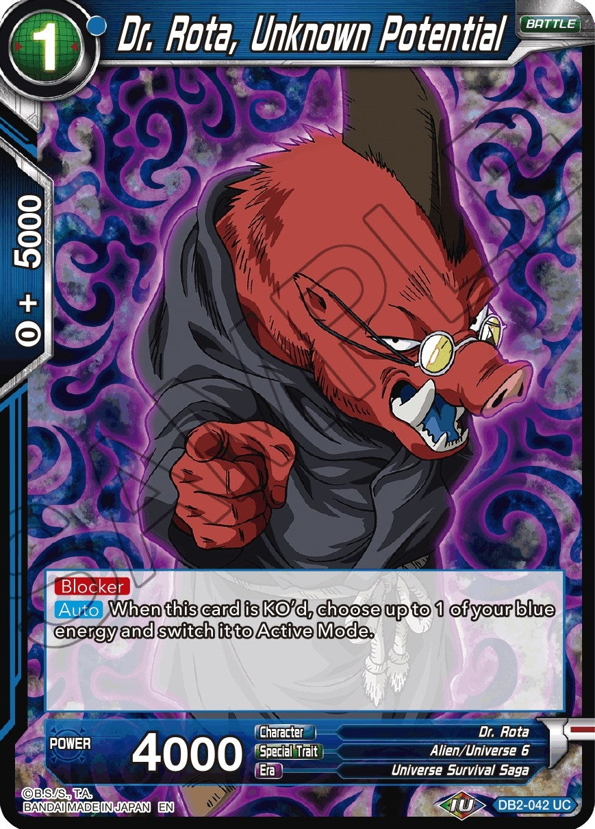 Image for Dr. Rota, Unknown Potential (Reprint) (Battle Evolution Booster) (DB2-042) - Dragon Ball Super: Masters