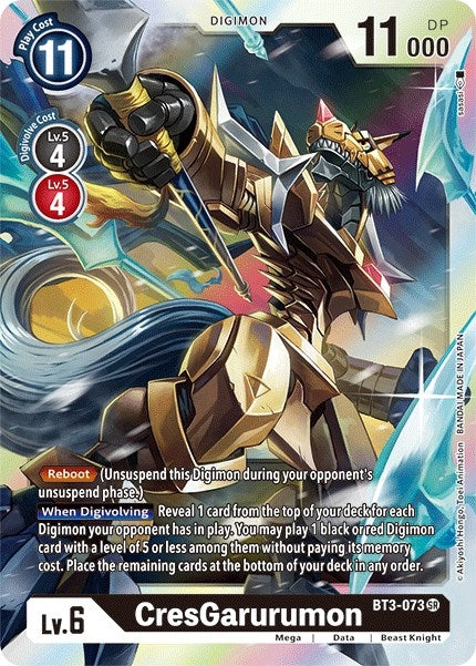 Image for CresGarurumon (BT01-03B) (BT3-073 SR) - Digimon Card Game
