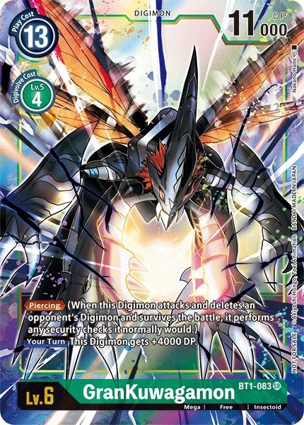 Image for GranKuwagamon - BT1-083 (Dash Pack Ver. 1.5) (BT01-03B) (BT1-083 SR) - Digimon Card Game