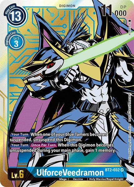 Image for UlforceVeedramon (Alternate Art) (BT01-03B) (BT2-032 SR) - Digimon Card Game