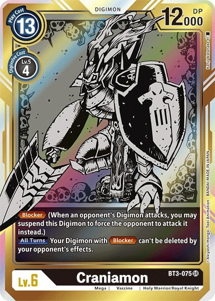 Image for Craniamon (Alternate Art) (BT01-03B) (BT3-075 SR) - Digimon Card Game