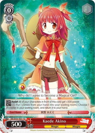 Image for Kaede Akino (Magia Record: Puella Magi Madoka Magica [Side Story] (Mobile)) (MR/W59-TE01 TD) - Weiss Schwarz
