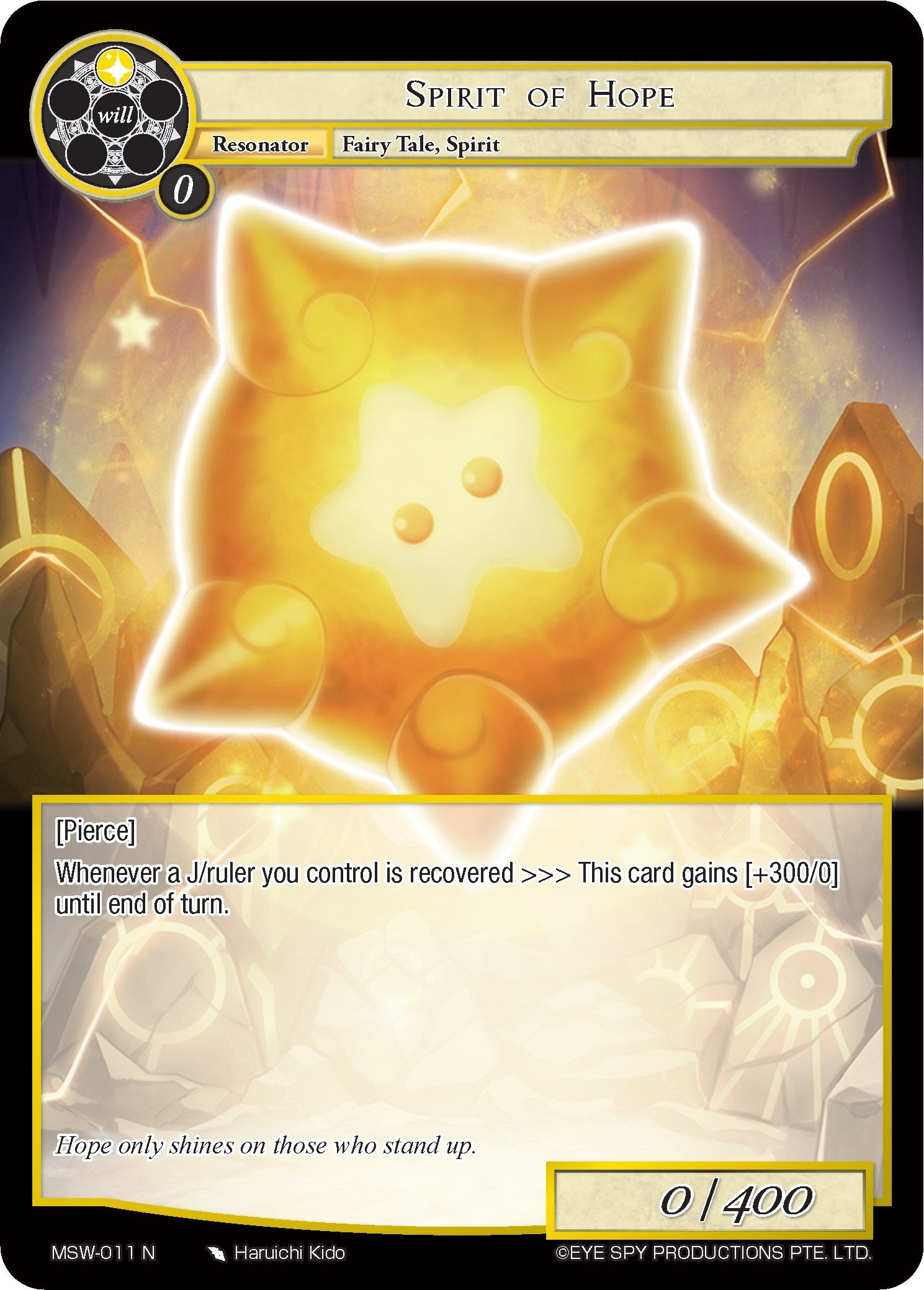Image for Spirit of Hope (The Magic Stone War - Zero) (MSW-011) - Force of Will