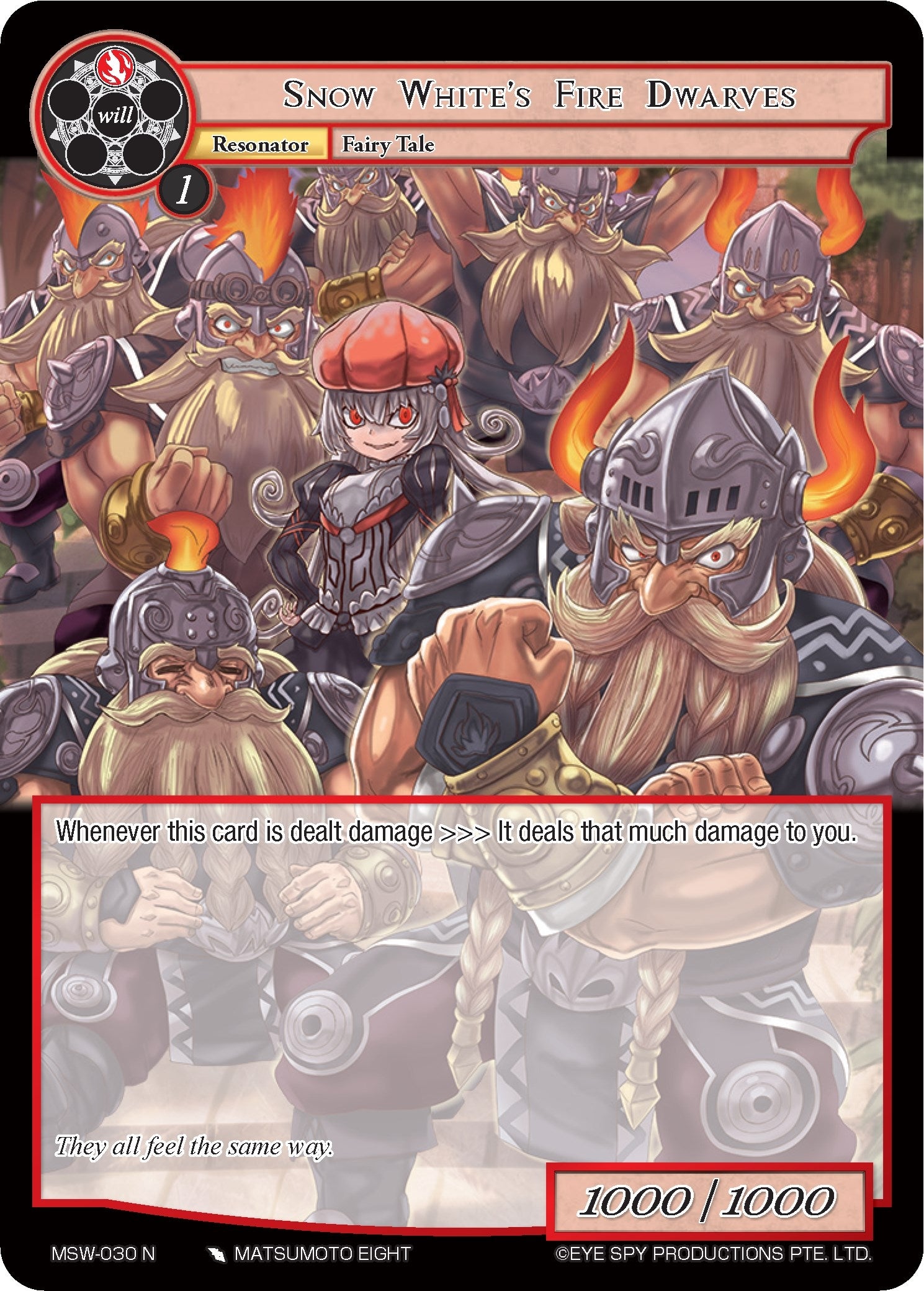 Image for Snow White's Fire Dwarves (The Magic Stone War - Zero) (MSW-030) - Force of Will