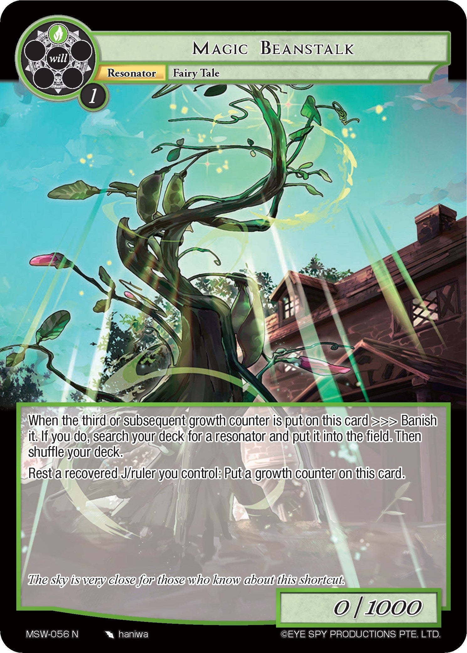 Image for Magic Beanstalk (The Magic Stone War - Zero) (MSW-056) - Force of Will