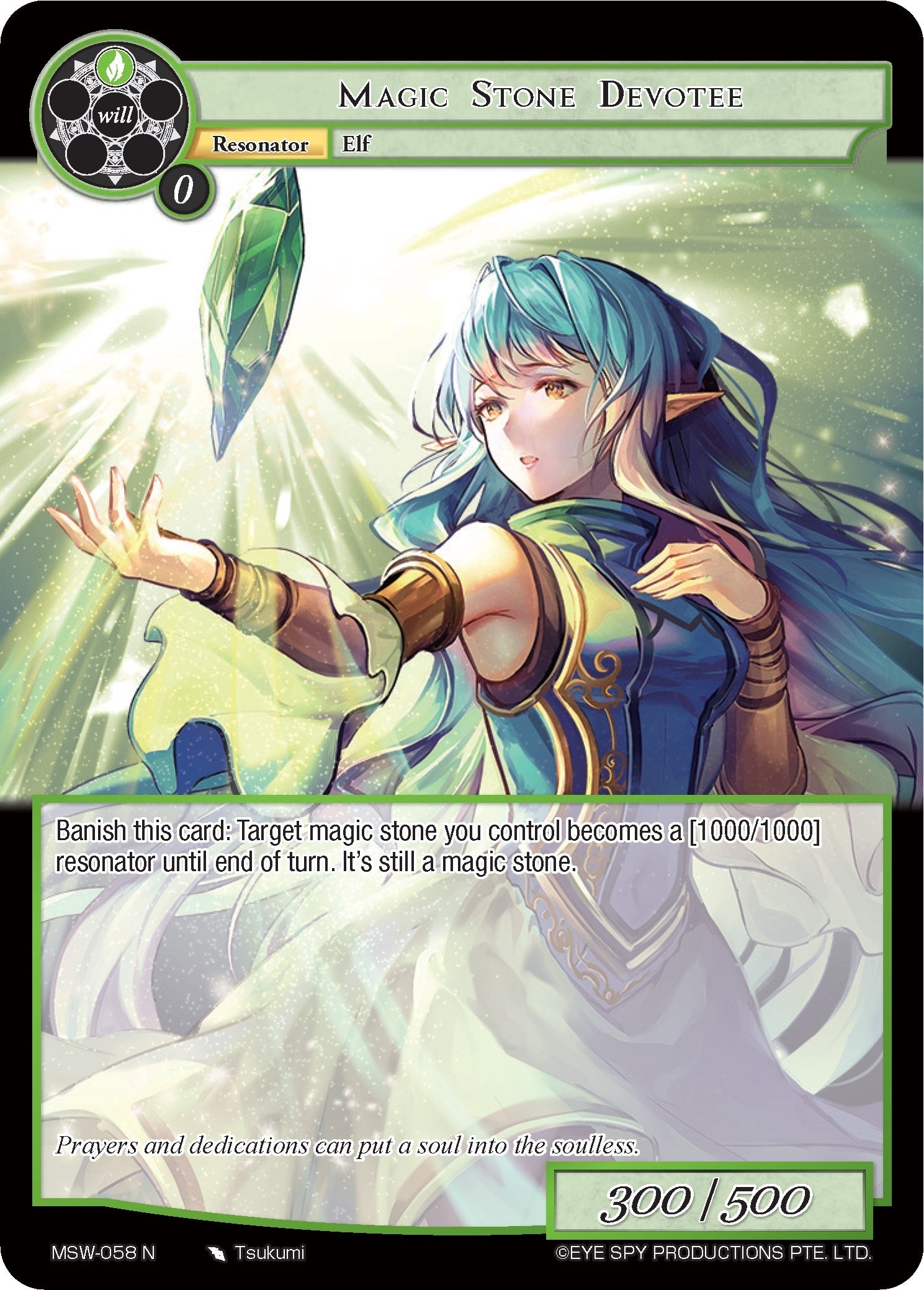 Image for Magic Stone Devotee (The Magic Stone War - Zero) (MSW-058) - Force of Will