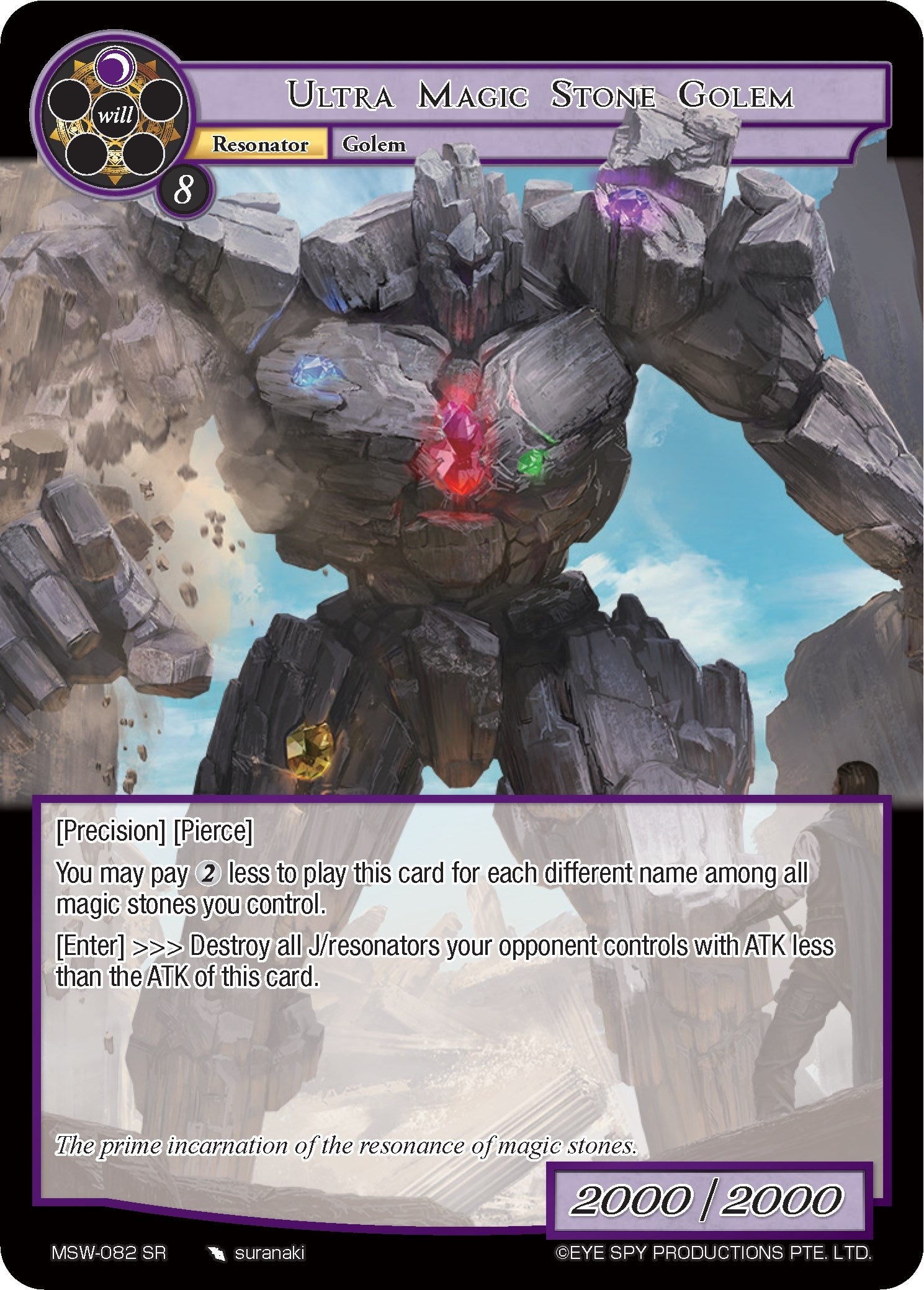 Image for Ultra Magic Stone Golem (The Magic Stone War - Zero) (MSW-082) - Force of Will