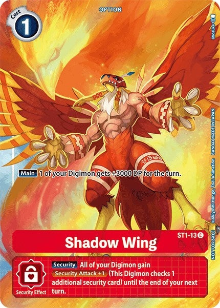 Image for Shadow Wing - ST1-13 (Tamer's Evolution Box) (ST1-13 C) [Starter Deck 01: Gaia Red] - Digimon Card Game