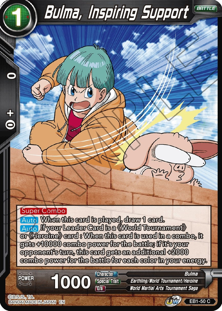Image for Bulma, Inspiring Support (Battle Evolution Booster) (EB1-50) - Dragon Ball Super: Masters