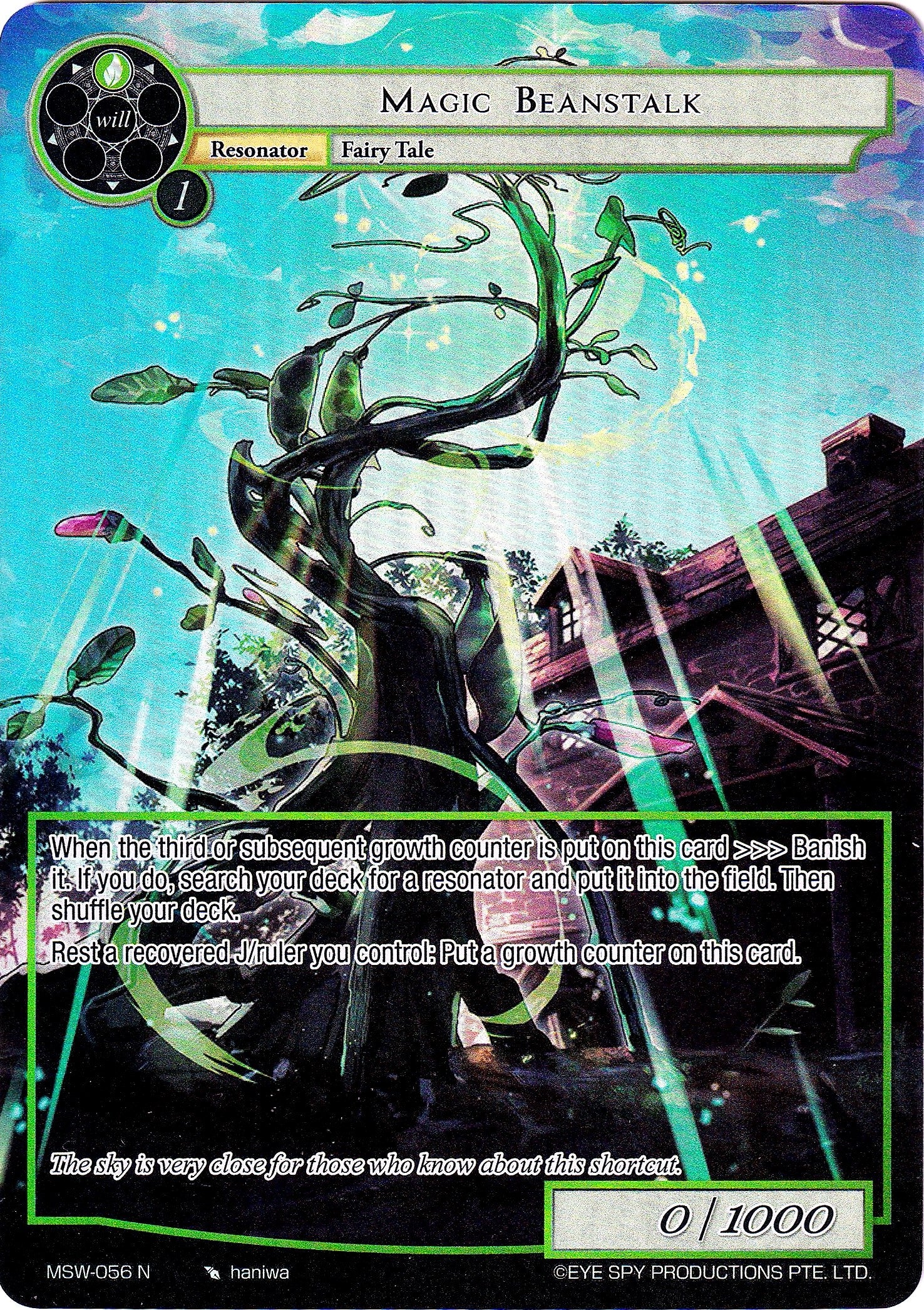 Image for Magic Beanstalk (Full Art) (The Magic Stone War - Zero) (MSW-056) - Force of Will