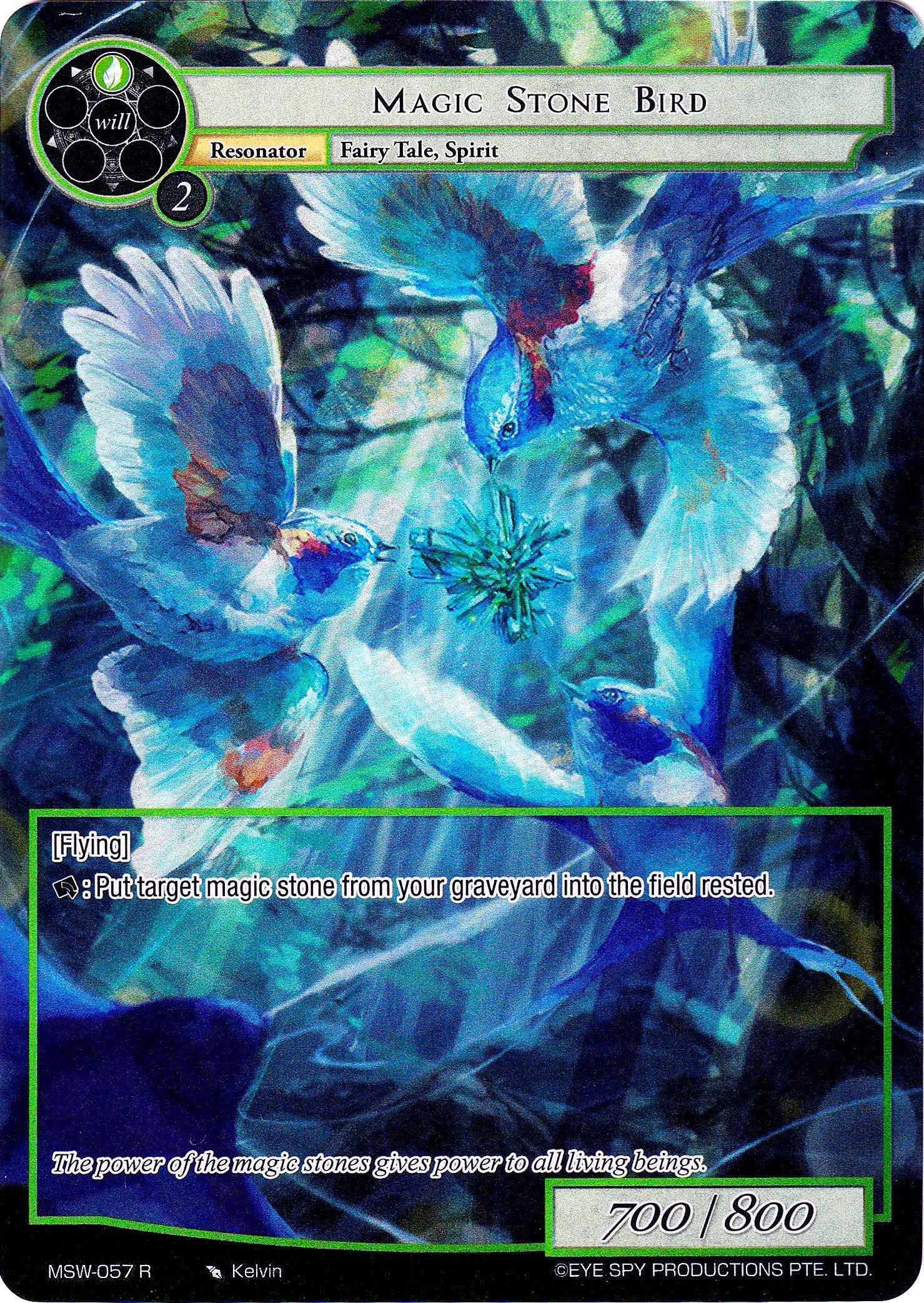 Image for Magic Stone Bird (Full Art) (The Magic Stone War - Zero) (MSW-057) - Force of Will