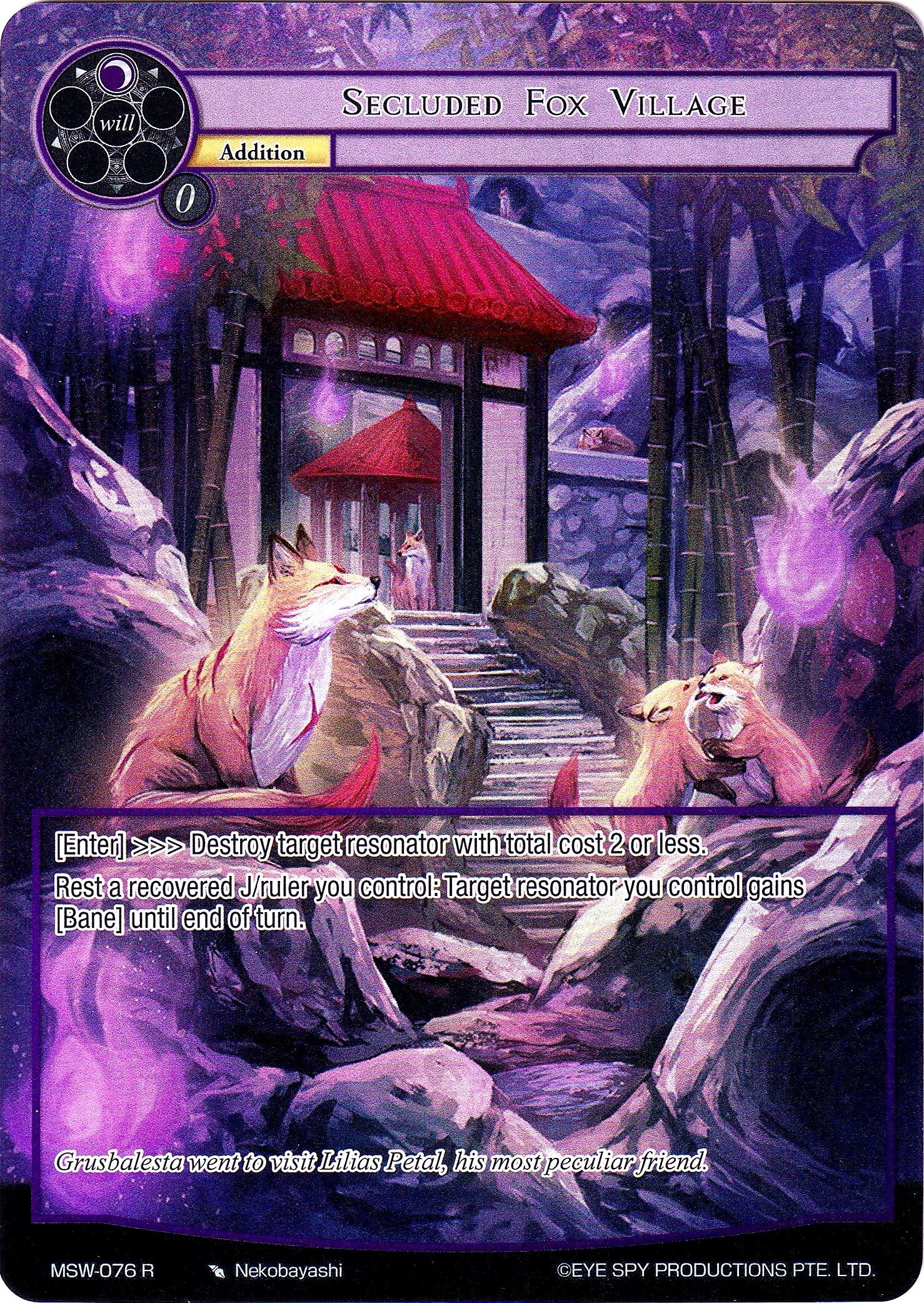 Image for Secluded Fox Village (Full Art) (The Magic Stone War - Zero) (MSW-076) - Force of Will