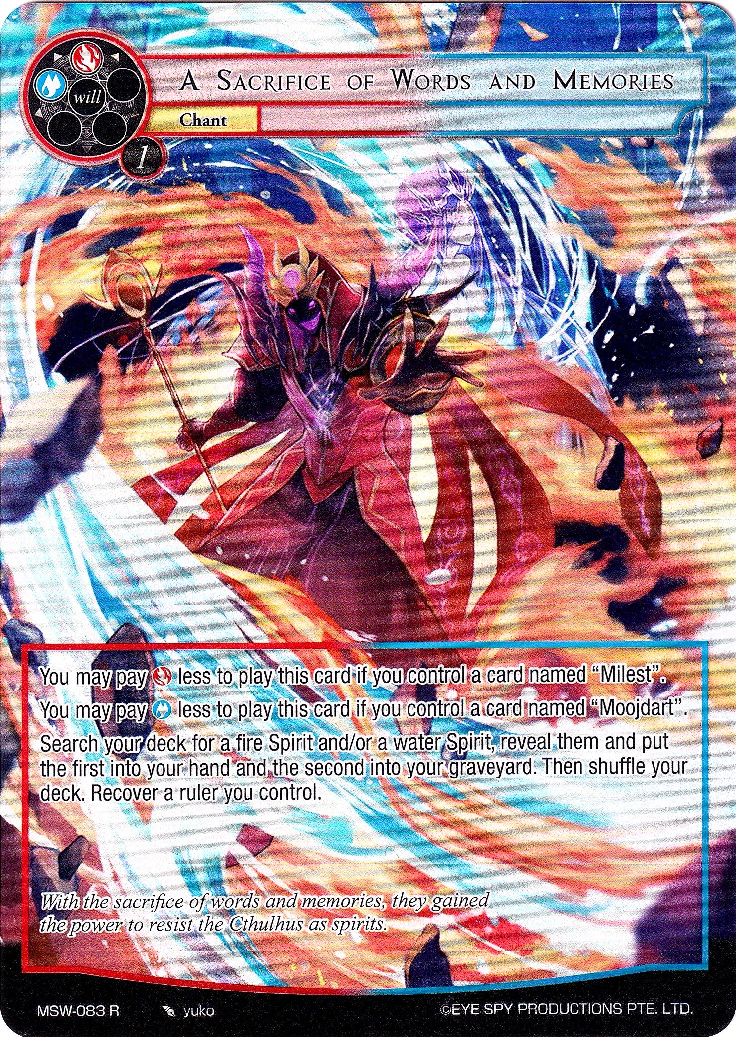 Image for A Sacrifice of Words and Memories (Full Art) (The Magic Stone War - Zero) (MSW-083) - Force of Will