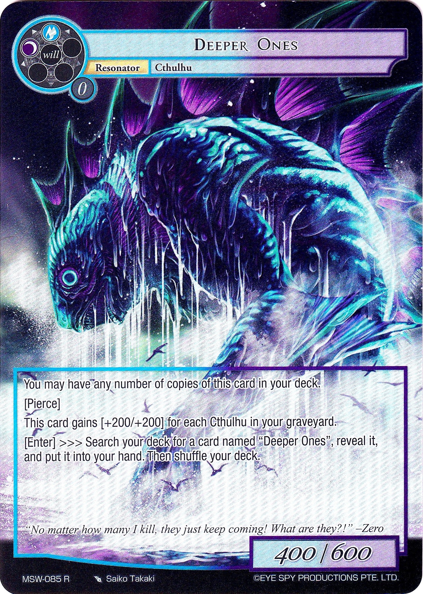 Image for Deeper Ones (Full Art) (The Magic Stone War - Zero) (MSW-085) - Force of Will