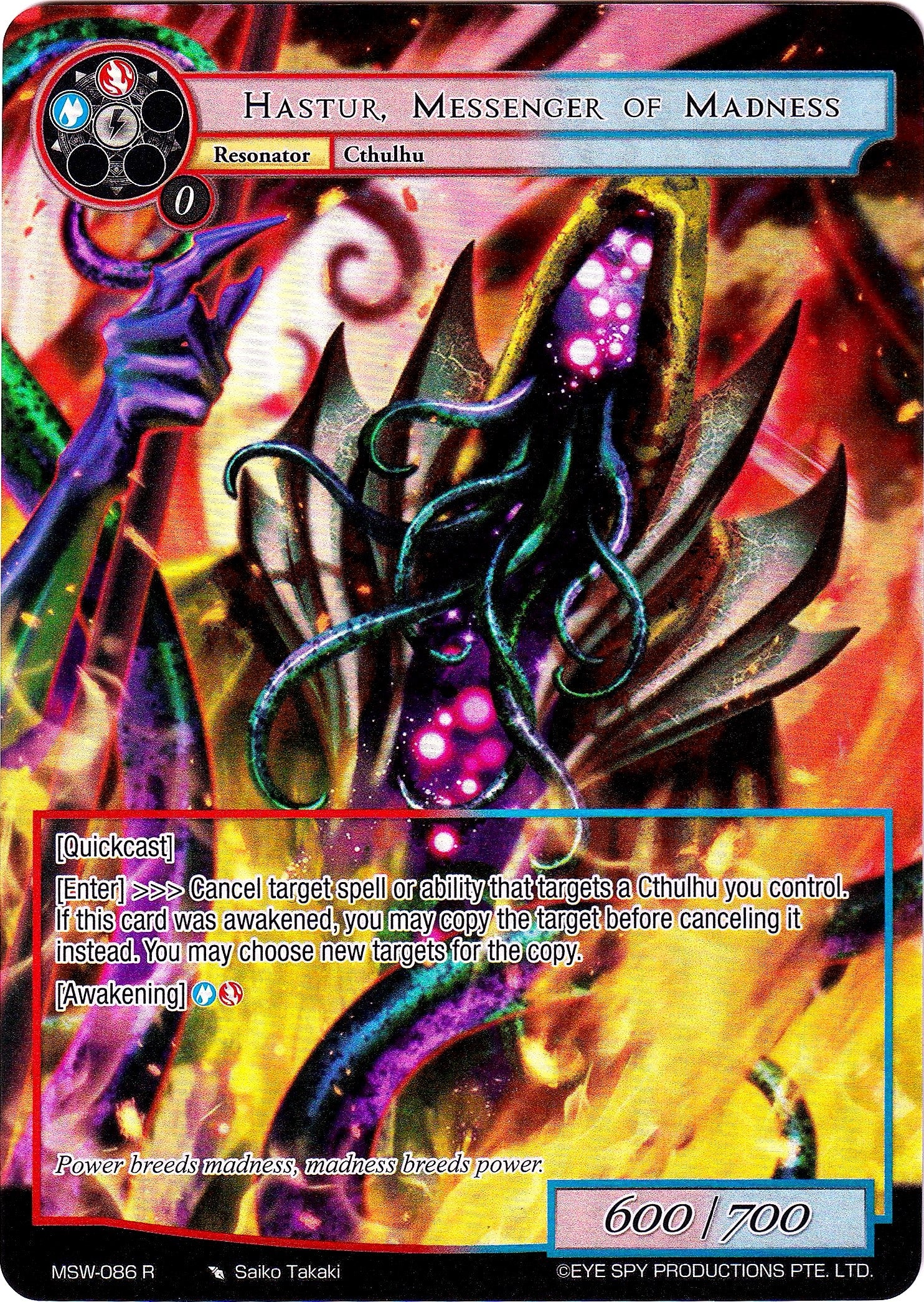 Image for Hastur, Messenger of Madness (Full Art) (The Magic Stone War - Zero) (MSW-086) - Force of Will