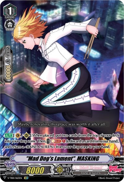 Image for "Mad Dog's Lament", MASKING (V-TB01: BanG Dream! FILM LIVE) (V-TB01/063EN) - Cardfight Vanguard