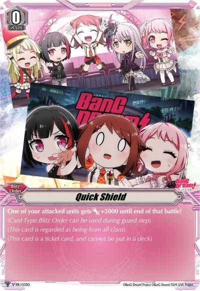 Image for Quick Shield (BanG Dream!) (V Promo Cards) (V-PR/0350) - Cardfight Vanguard