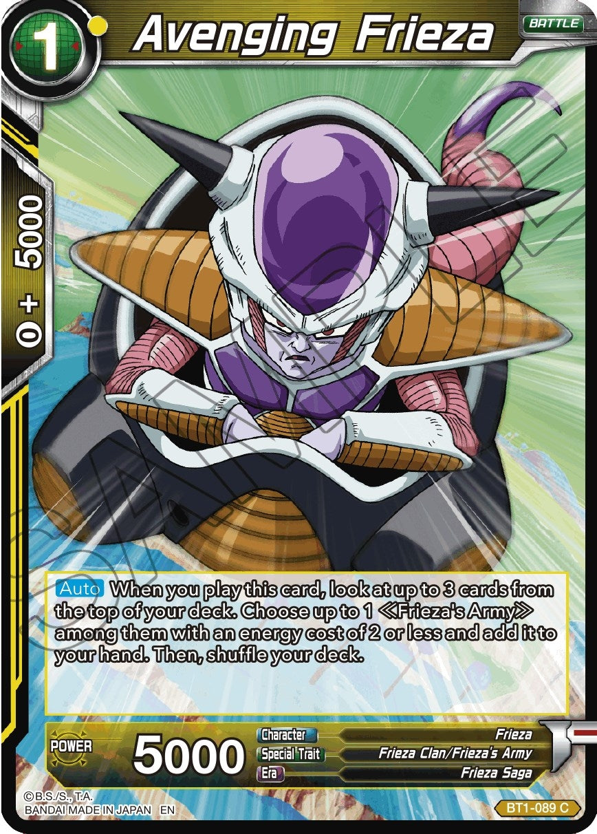 Image for Avenging Frieza (Reprint) (Battle Evolution Booster) (BT1-089) - Dragon Ball Super: Masters