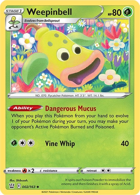 Image for Weepinbell (SWSH05: Battle Styles) (002/163) - Pokemon