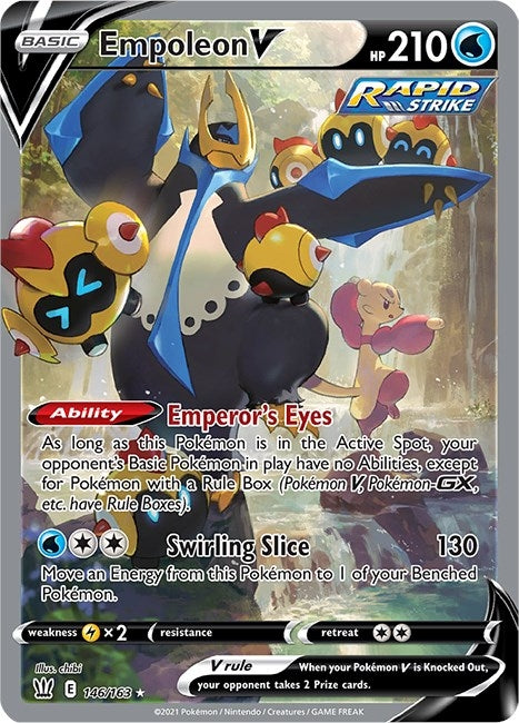 Image for Empoleon V (Alternate Full Art) (SWSH05: Battle Styles) (146/163) - Pokemon