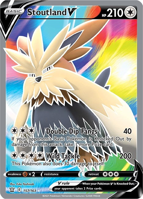Image for Stoutland V (Full Art) (SWSH05: Battle Styles) (157/163) - Pokemon