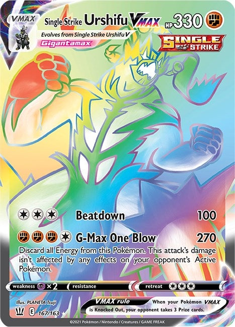 Image for Single Strike Urshifu VMAX (Secret) (SWSH05: Battle Styles) (167/163) - Pokemon