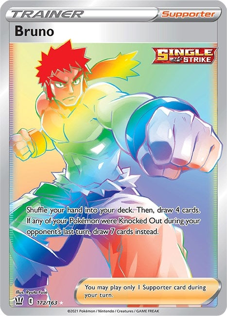 Image for Bruno (Secret) (SWSH05: Battle Styles) (172/163) - Pokemon
