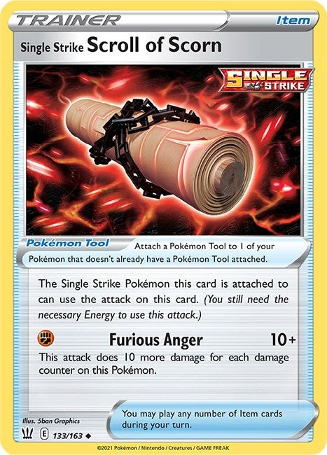 Image for Single Strike Scroll of Scorn (SWSH05: Battle Styles) (133/163) - Pokemon