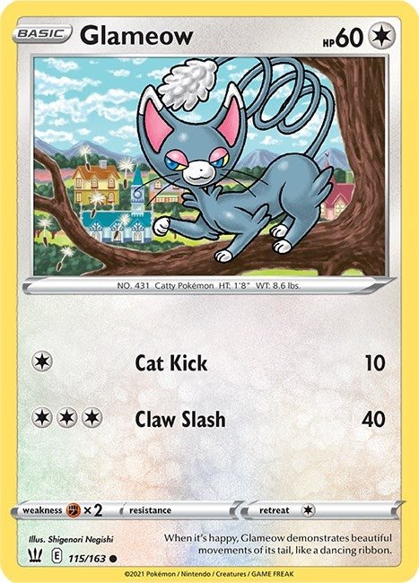 Image for Glameow (SWSH05: Battle Styles) (115/163) - Pokemon
