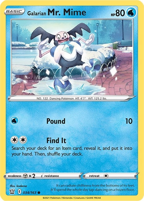Image for Galarian Mr. Mime (SWSH05: Battle Styles) (034/163) - Pokemon