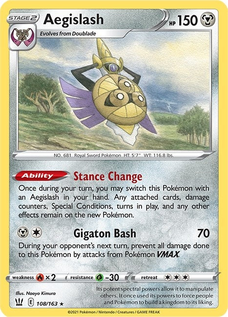 Image for Aegislash (108) (SWSH05: Battle Styles) (108/163) - Pokemon