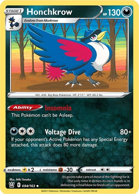 Image for Honchkrow (SWSH05: Battle Styles) (094/163) - Pokemon