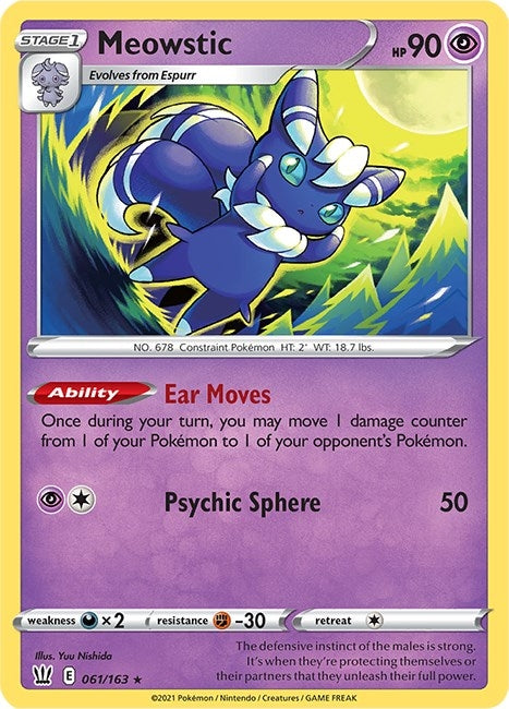 Image for Meowstic (SWSH05: Battle Styles) (061/163) - Pokemon