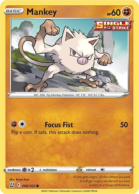 Image for Mankey (SWSH05: Battle Styles) (066/163) - Pokemon