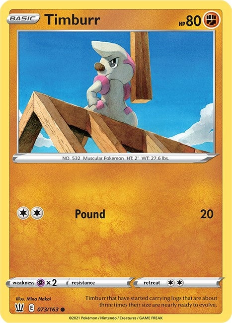 Image for Timburr (SWSH05: Battle Styles) (073/163) - Pokemon