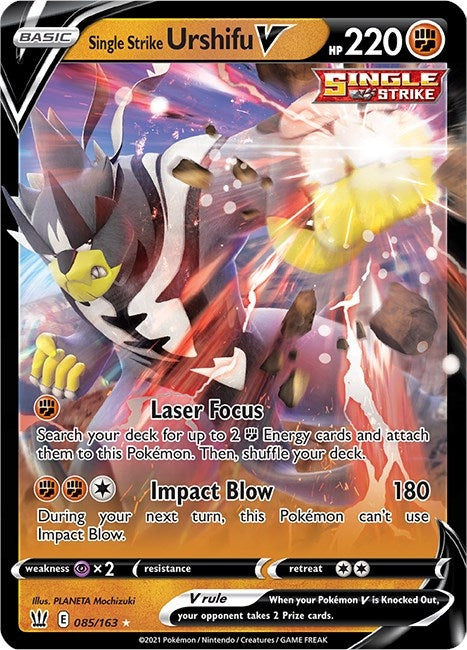 Image for Single Strike Urshifu V (SWSH05: Battle Styles) (085/163) - Pokemon
