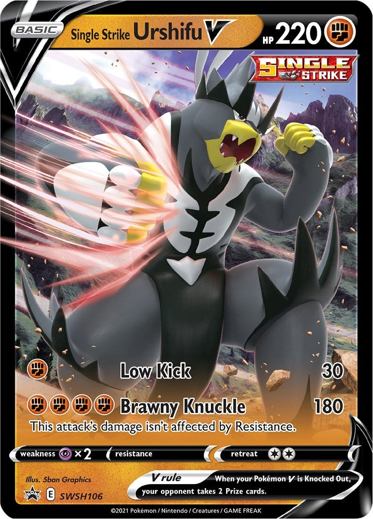 Image for Single Strike Urshifu V - SWSH106 (SWSH: Sword & Shield Promo Cards) (SWSH106) - Pokemon